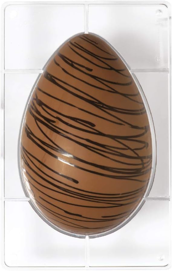 Decora, 0050058 Schokoladeneierform aus Polycarbonat 1 Kavität 163 x 230 mm, Ideal für glänzende und