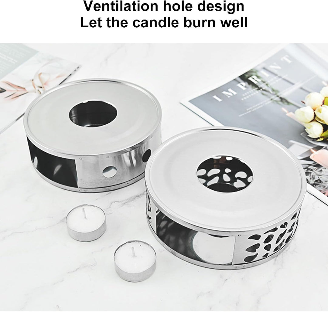Cocoarm Teekannenwärmer, Kerzenständer aus Edelstahl, Hochwertiges Hohldesign Zur Aufrechterhaltung
