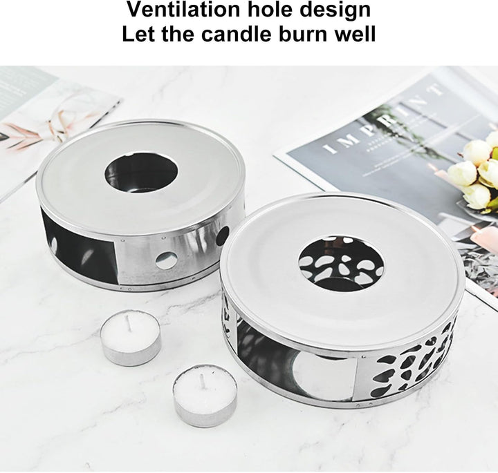 Cocoarm Teekannenwärmer, Kerzenständer aus Edelstahl, Hochwertiges Hohldesign Zur Aufrechterhaltung