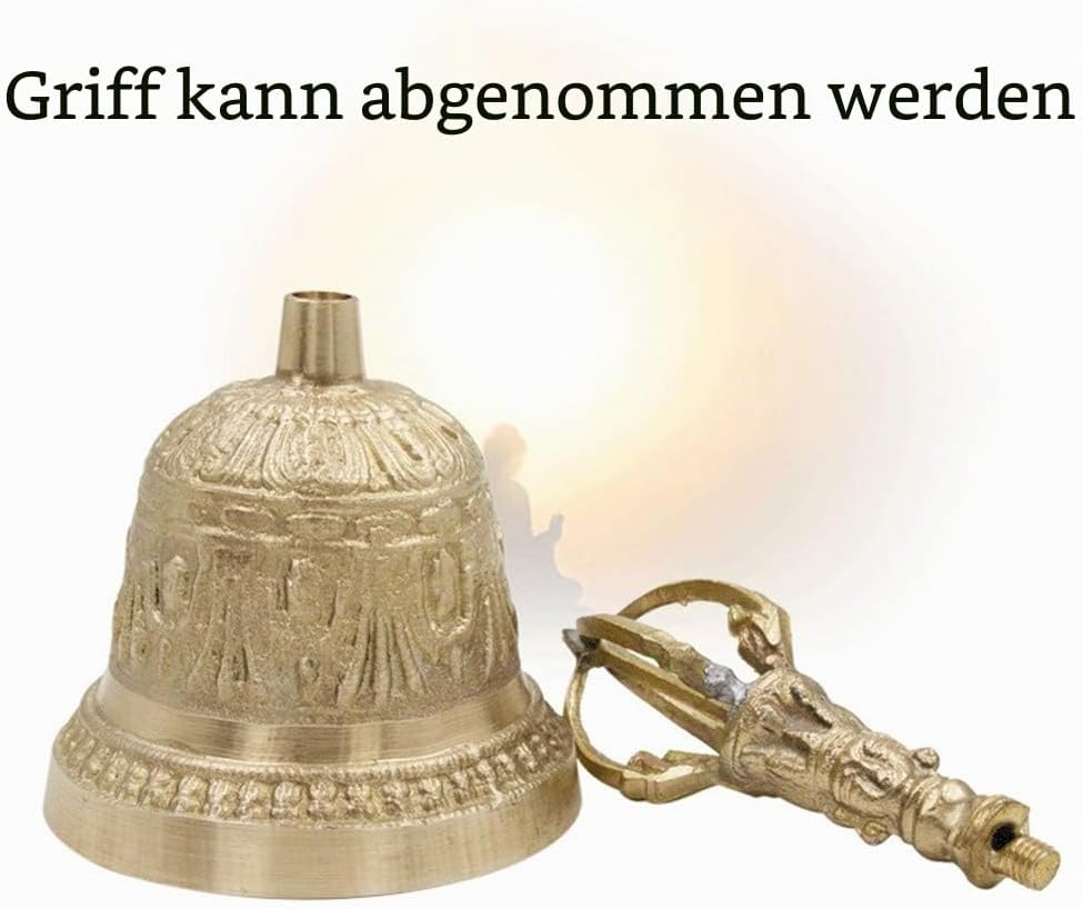 Lseqow Tibetische Handglocke, Handglocke, Buddhistische Glocke, Tee, Meditationsalarm, Gebet, tibeti