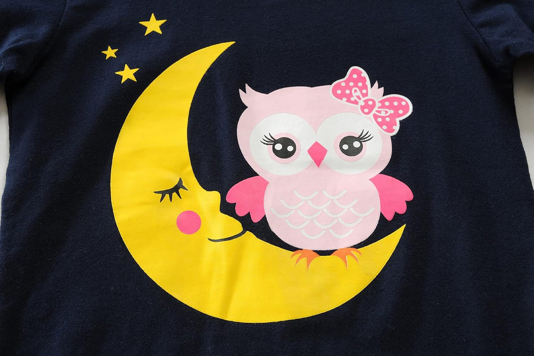 EULLA Kinder Mädchen Schlafanzüge Langarm Baumwolle Winter Pyjama Set Einhorn Prinzessin Dino Hase E