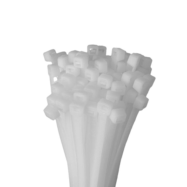 Kabelbinder 100 Stück weiss wetterfest lang uv beständig Universalbinder 2,5|3,6|4,8|7,6 breit (7,6
