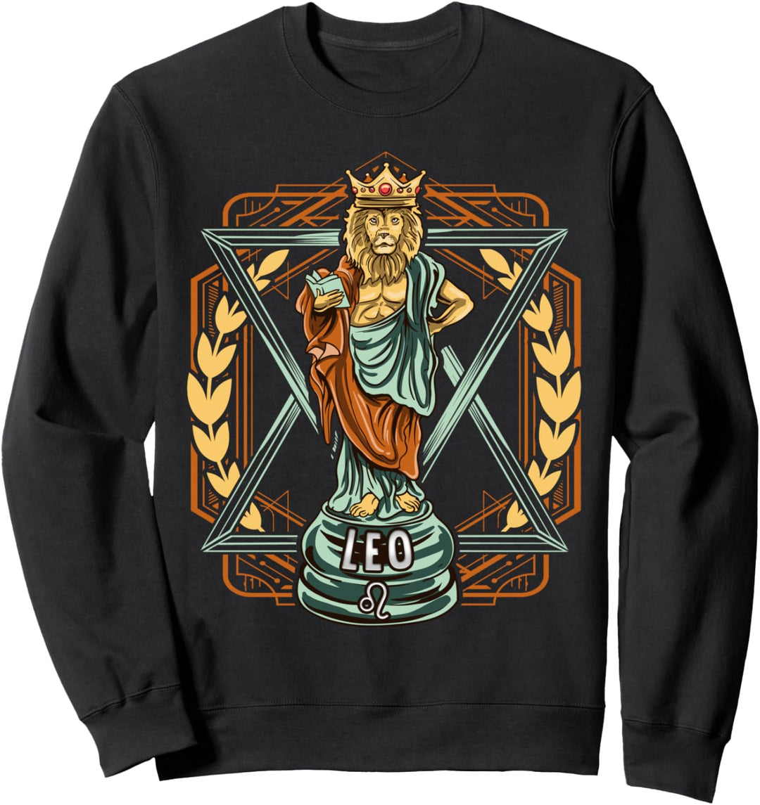 Leo Chess Piece Black Queen Zodiac Sign Girl Birthday Gift Sweatshirt