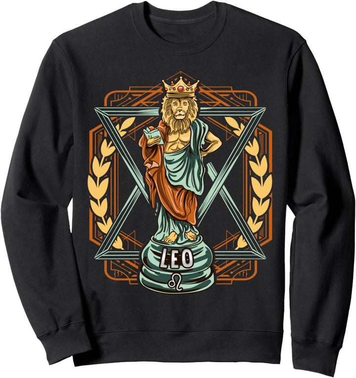 Leo Chess Piece Black Queen Zodiac Sign Girl Birthday Gift Sweatshirt