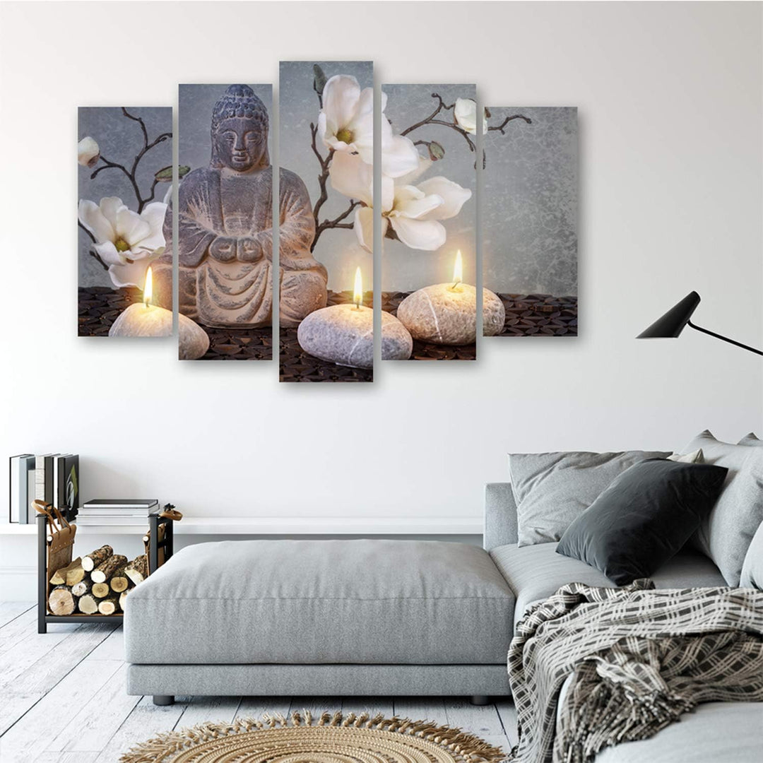 Feeby. Leinwandbild - 5 Teile - Bilder, Wand Bild, Wandbilder, Kunstdruck XXL, 5-Teilig, Typ A, 200x