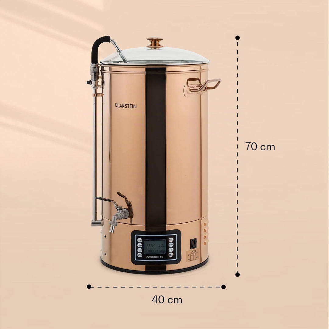 Klarstein Mundschenk Maischekessel Copper 30 Liters 30 Liters Copper, 30 Liters Copper