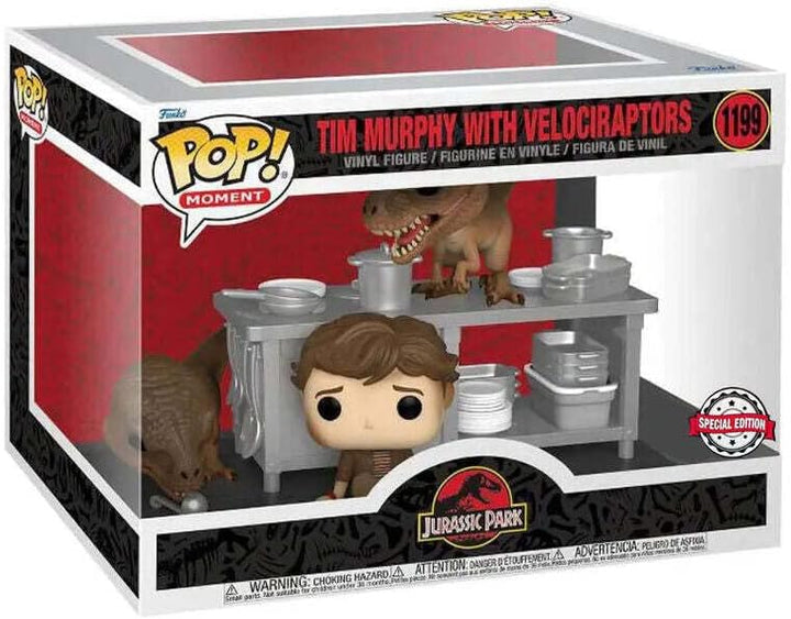 Funko Pop! Moments 62477 Jurassic Park: Tim & Velociraptors (Special Edition) #1199