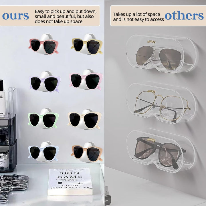 Brillenhalter Wand,8 Stück Selbstklebender Wandmontierter Brillenhalter,Sonnenbrillen Brillenständer