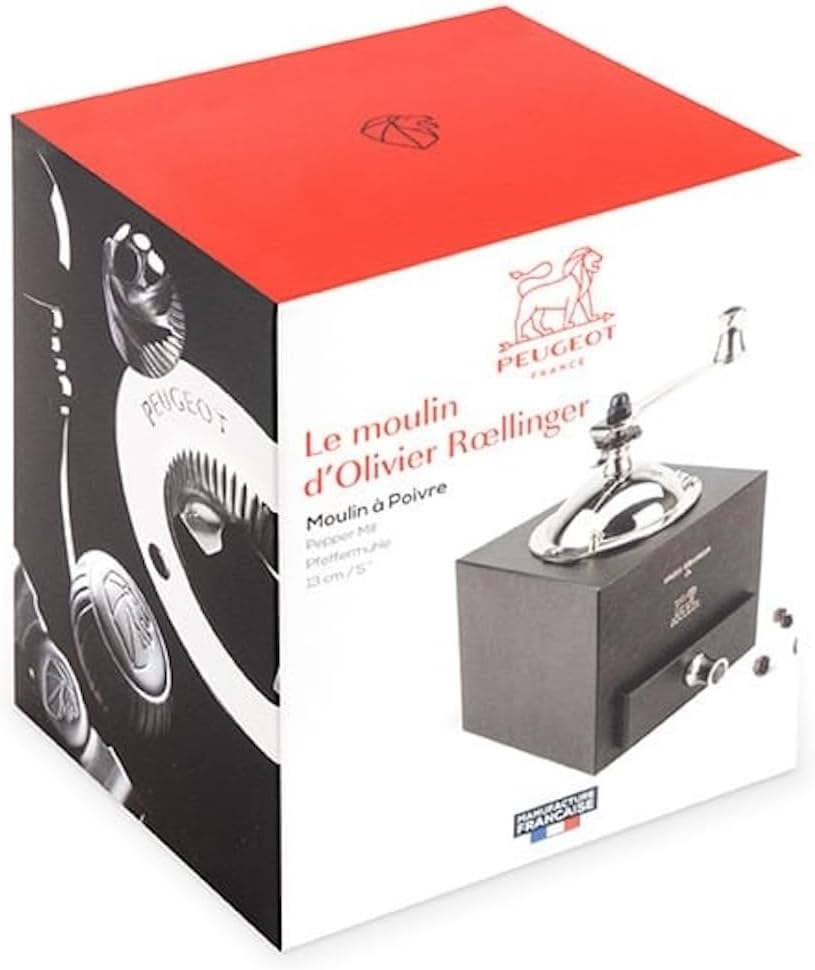 PEUGEOT - Pfeffermühle Roellinger 13 cm - Inspiriert von der traditionellen Peugeot Kurbelmühle mit