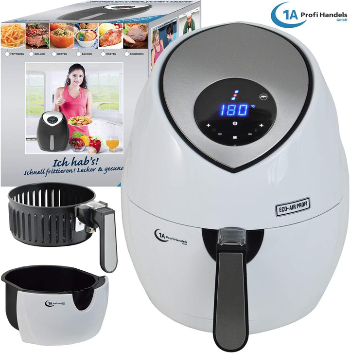 FRITTEUSE OHNE FETT HEISSLUFT-FRITTEUSE DIGITAL MULTI FRITTEUSE HEISSLUFT ECO-AIR-PROFI DC-1400W-1 w