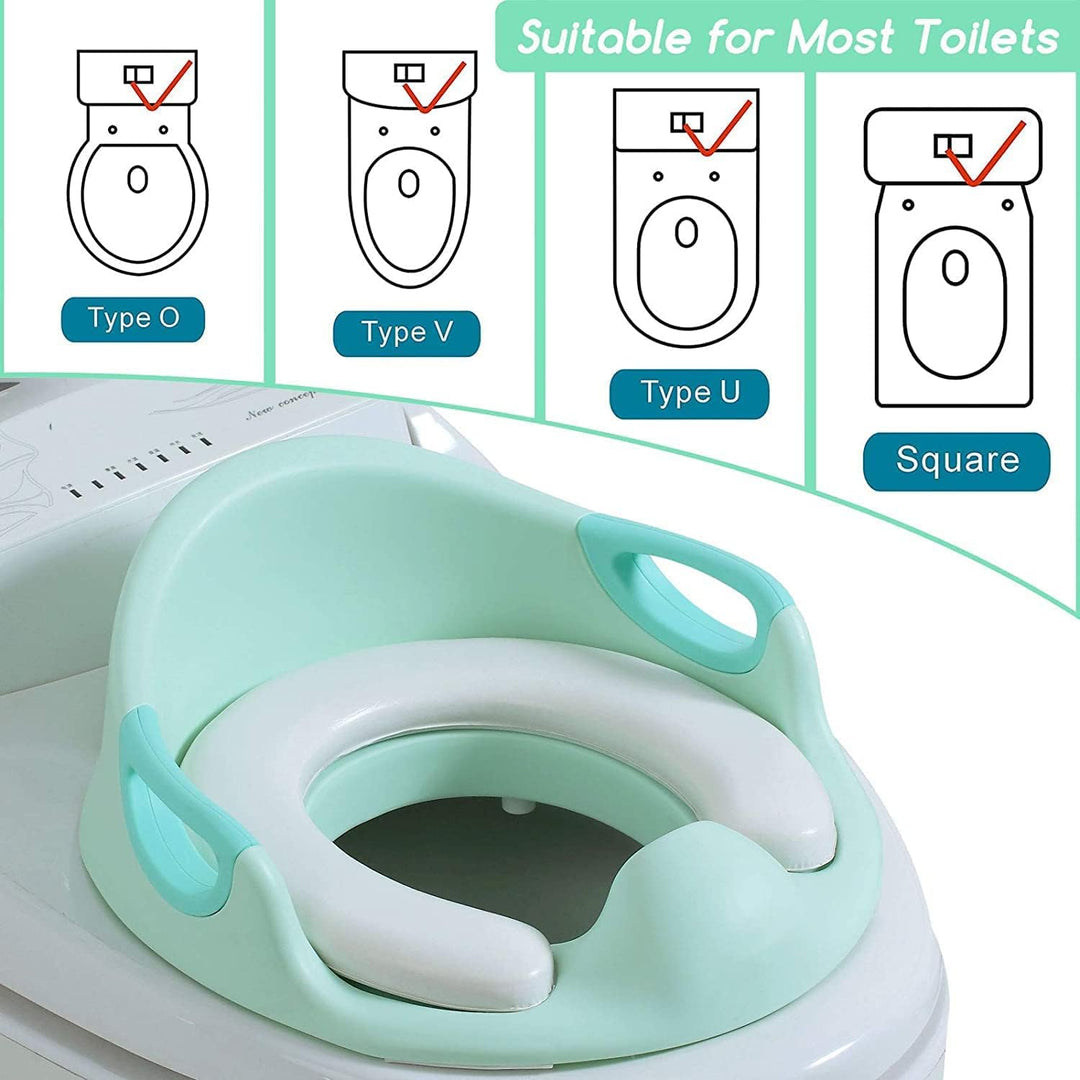 Kinder Toilettensitz WC-Sitz für Junge und Mädchen Kindertoilettensitz für Kissengriff und Rückenleh