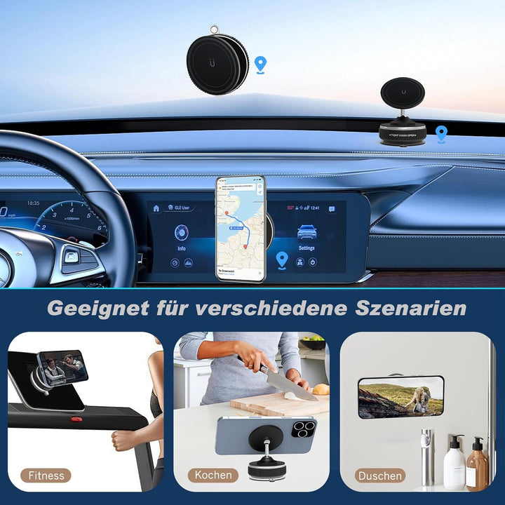 HOAMZ Vakuum Magnetischer Handyhalterung Auto für Magsafe Autohalterung, 20KG Vakuum, 20*N52 Starker