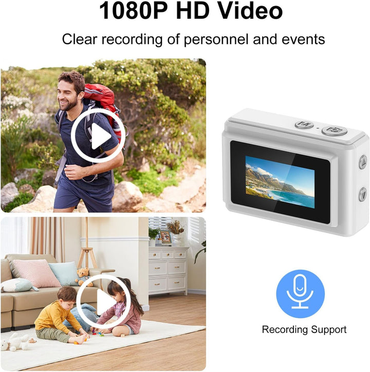 Annadue Keychain Digitalkamera 1080P 12 MP mit 0,96 Zoll Display, 6 Filtern, LED Licht, Tragbarer Re