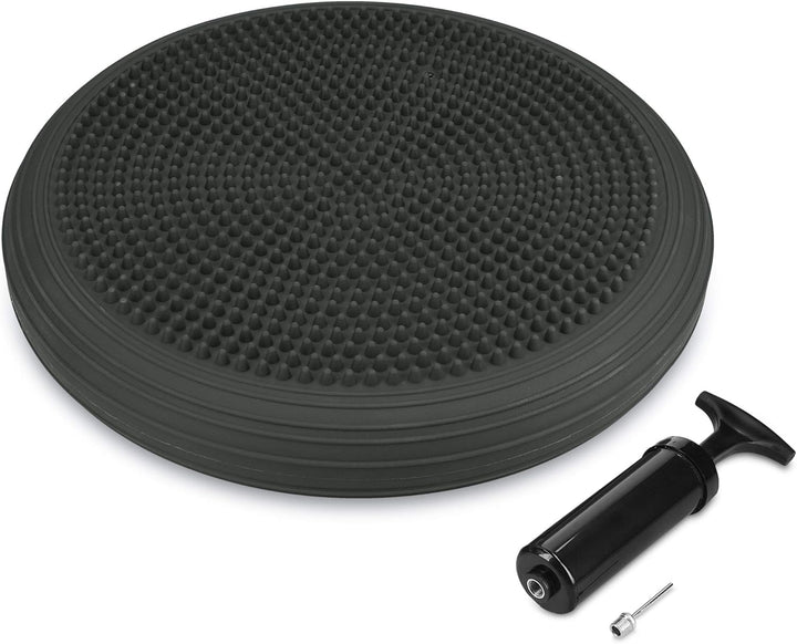 Navaris Balancekissen Ballsitzkissen mit Luftpumpe - Balance Unterlage Kissen Sitzkissen Rücken Trai
