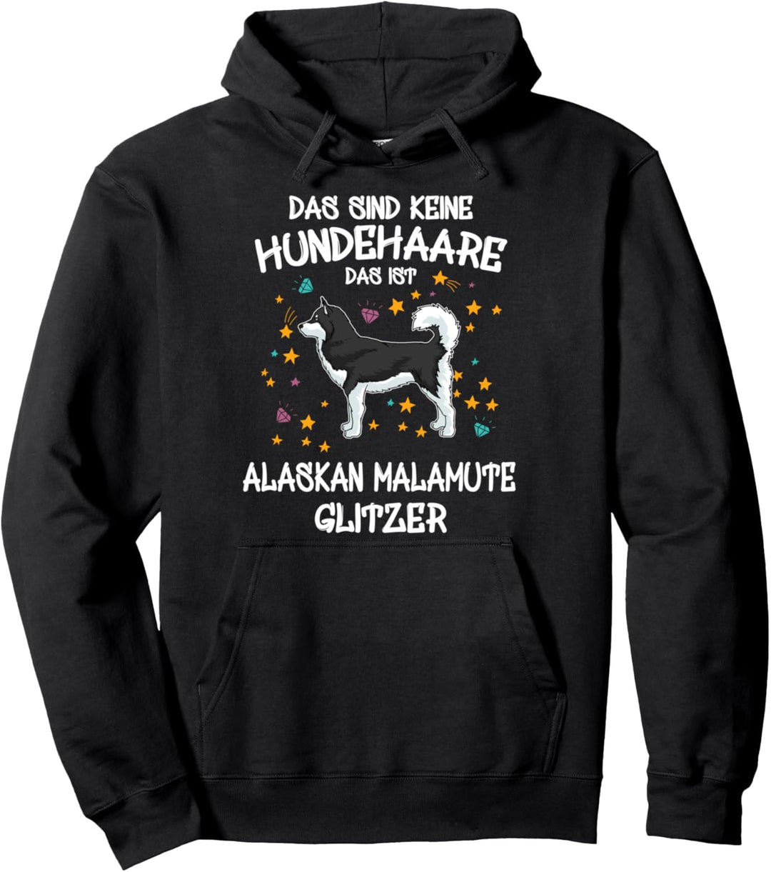 Alaskan Malamute Glitzer Hundehalter Geschenkidee Hunde Pullover Hoodie