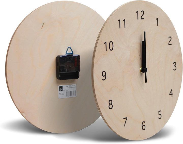 ARTLAND Wanddeko Wanduhr ohne Tickgeräusche aus Holz Quarzuhr lautlos rund Ø 30 cm Der See in den Fa