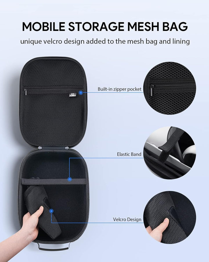 Aubika Tasche für Meta Quest 3/Oculus Quest 2/Pico 4 Zubehör, Tragetasche Kompatibel mit Quest 2 mit