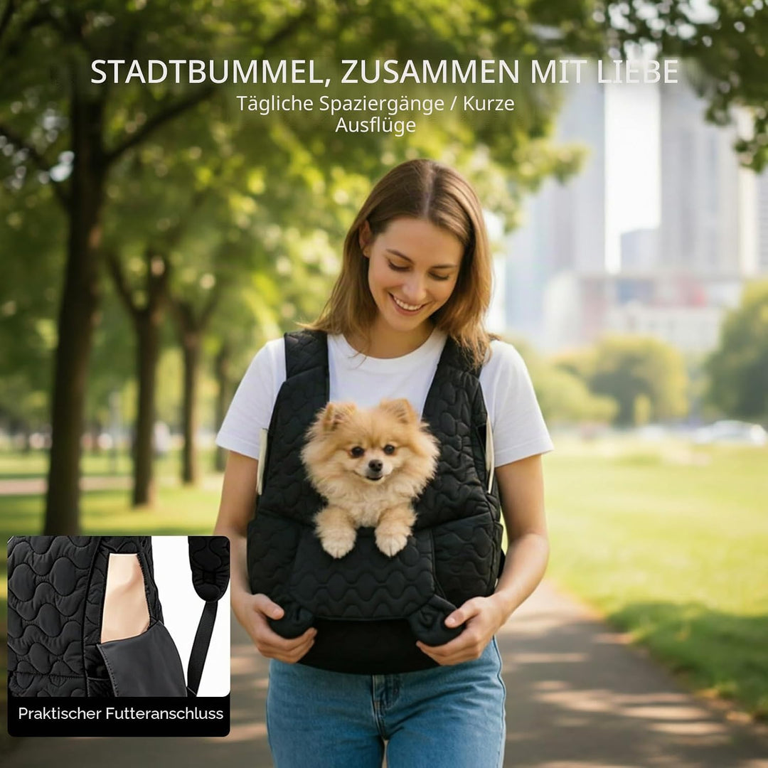 Hunderucksack, Hundetasche für Kleine Hunde 10kg, Hundetragetasche mit verstellbarem Schultergurt zu