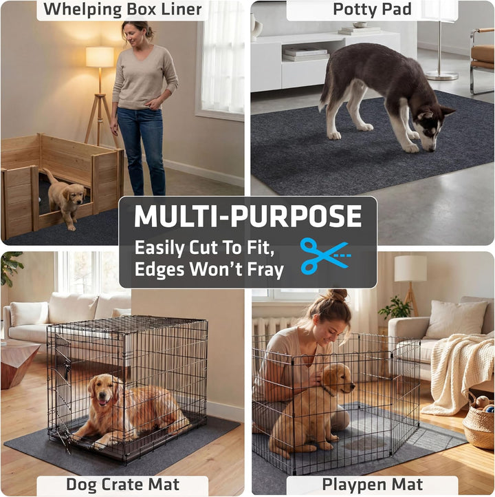Drymate Whelping Box Liner Mat, 48 "x 50" - Maschinenwaschbares, wiederverwendbares und saugfähiges