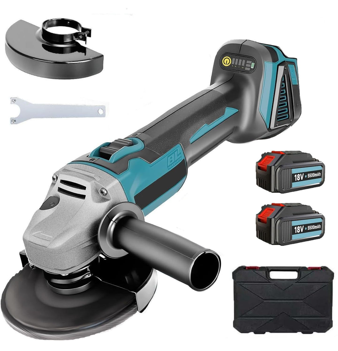 Neues Upgrade Bürstenloser Akku Winkelschleifer Ø125mm 8500 U/min für 18V Makita Akkus - Akku Flex T
