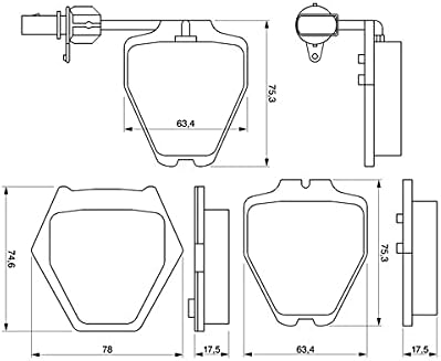 Bosch BP403 Bremsbeläge - Vorderachse - ECE-R90 Zertifizierung - vier Bremsbeläge pro Set