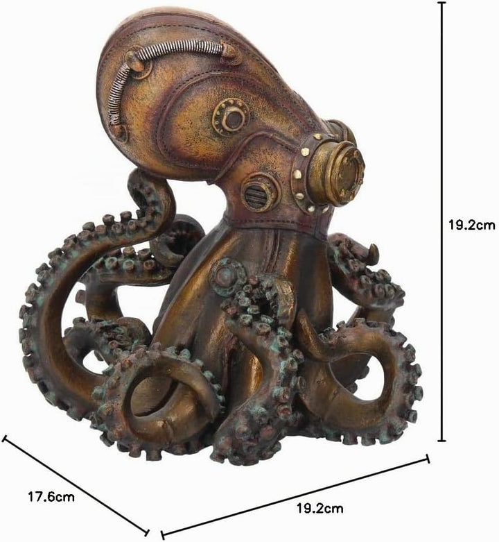 Nemesis Now Octo-Steam Figur 15 cm, bronzefarben, Kunstharz, 21 cm
