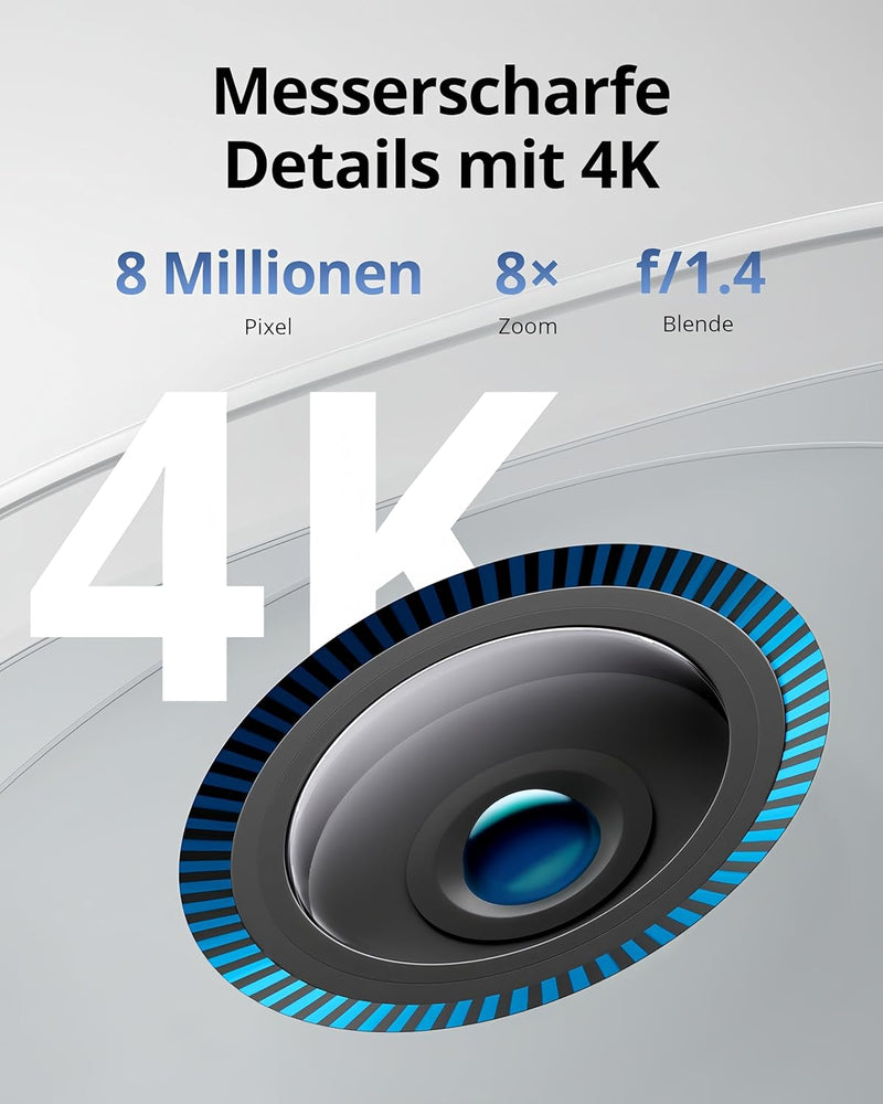 eufy Security S330 eufyCam 3, überwachungskamera aussen, 4K kabellose überwachungskamera solar 4+1 m