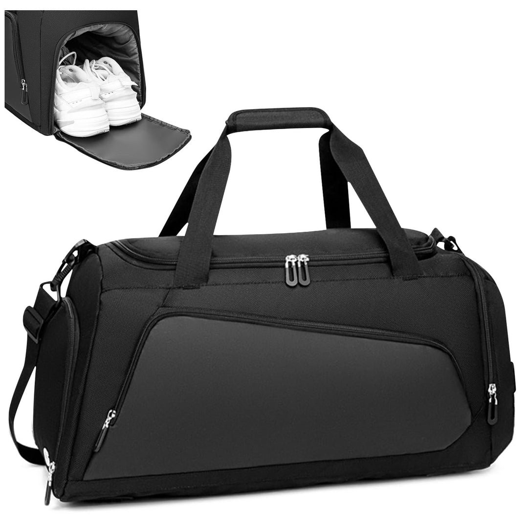 Sporttasche Reisetasche, Sport Duffel Bag mit Schuhfach, Nassfach, wasserdichte Übernachtungstasche,