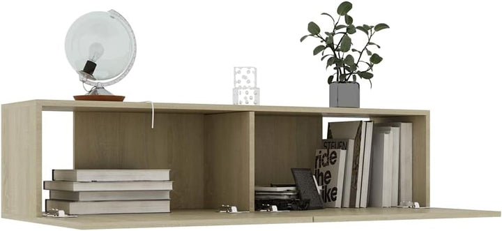Festnight TV Wandboard Hängend Sonoma Eiche TV-Wandschrank Lowboard Hangend Hängeschränke Hänge TV B
