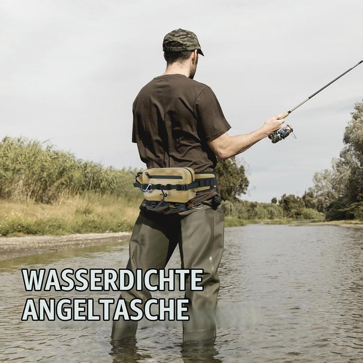 THKFISH Angeltasche Wasserdicht Hüfttasche IPX8, Bauchtasche Wasserdicht mit Luftdichtem Reissversch