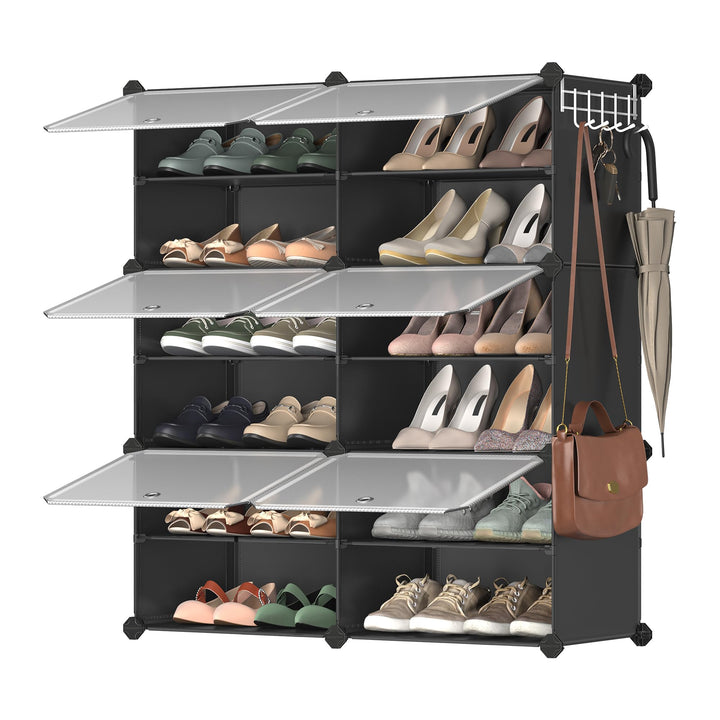 SONGMICS Schuhregal, Schuhschrank, für Garderobe und Eingangsbereich, anpassbar, 6 Fächer, für bis z