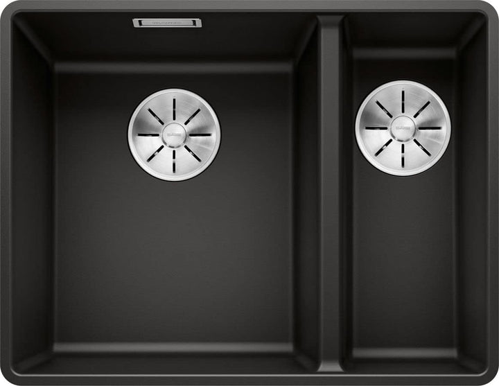 BLANCO SUBLINE 340/160-F | SILGRANIT schwarz | Einbauart: Flächenbündig | Hauptbecken links | ohne A