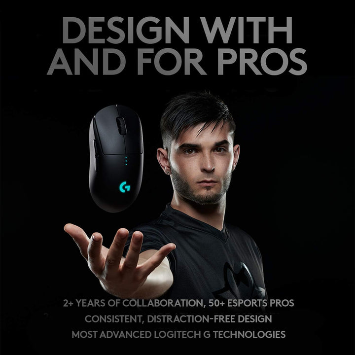 Logitech G PRO Wireless Gaming-Maus mit HERO 25K DPI Sensor, RGB-Beleuchtung, 4-8 programmierbare Ta