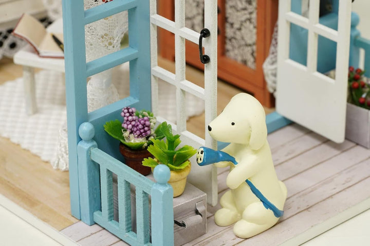 CUTEROOM DIY Puppenhaus aus Holz, Handcraft, Miniatur Kit-Salon, Modell und Möbel, Zeigen Fotos und