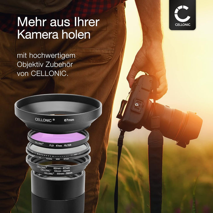CELLONIC Gegenlichtblende kompatibel mit Canon EF-S 17-85mm f/4-5.6, 18-135mm f/3.5-5.6 is - Bajonet