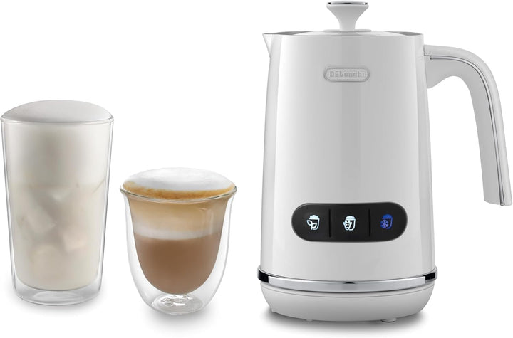 De'Longhi Elektrischer Milchaufschäumer LatteMix EMF3.W, für heisse & kalte Milch & pflanzlichen Alt