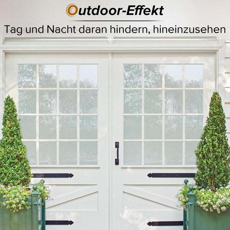 rabbitgoo Fensterfolie Blickdicht Sichtschutzfolie Fenster Selbsthaftend, Milchglasfolie Statisch Ha