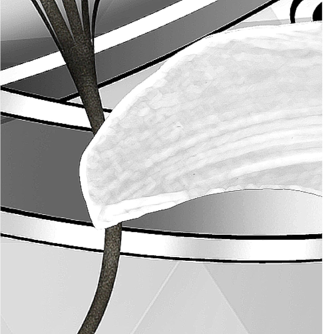 Runa Art Wandbilder Blumen Lilien 5 Teilig Bild auf Vlies Leinwand Deko Wohnzimmer Abstrakt Schwarz