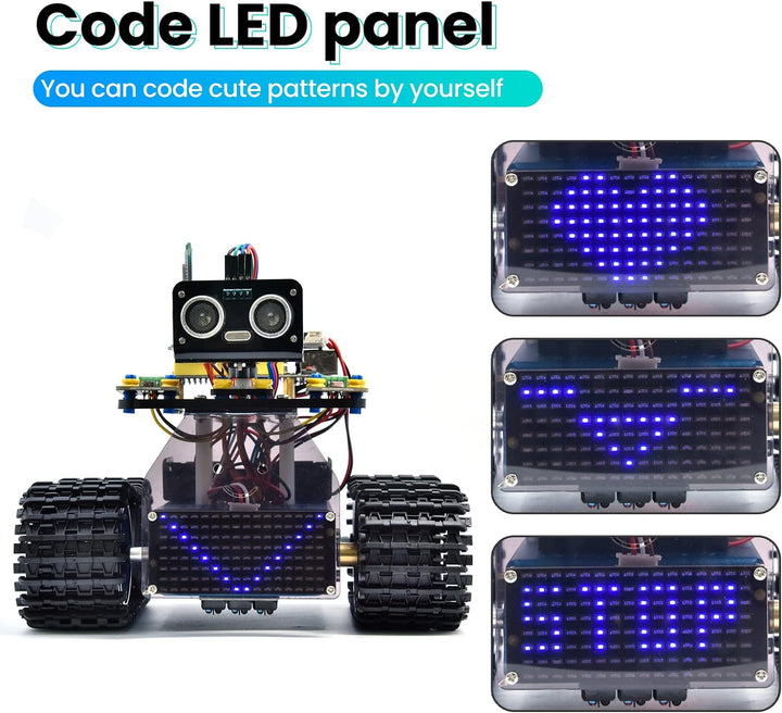 KEYESTUDIO Robot Tank Kit kompatibel mit Arduino IDE, elektronisch programmierbarer STEM-Roboter-DIY