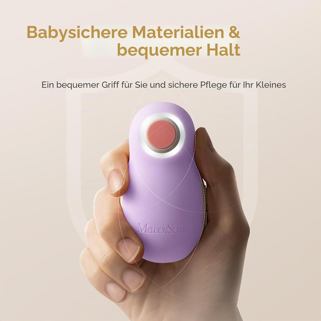 MelodySusie Elektrische Nagelfeile für Baby, Wiederaufladbare Baby Nagelfeile Elektrisch mit kabello