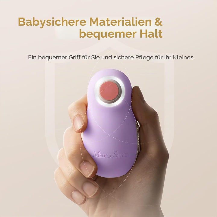 MelodySusie Elektrische Nagelfeile für Baby, Wiederaufladbare Baby Nagelfeile Elektrisch mit kabello