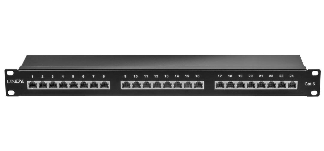 Lindy Cat.6 Patchpanel 24p STP 1HE Schwarz