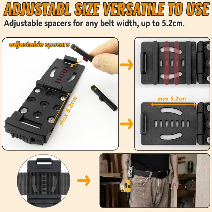 otuiaim Clip-on Werkzeug Gürtelclip - Clip-on Werkzeuggürtelhalter, 304 Edelstahl Werkzeugclips für