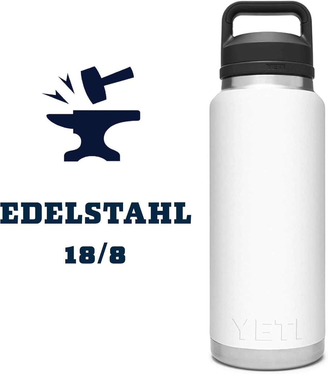 YETI Rambler36 oz bottle, white, White