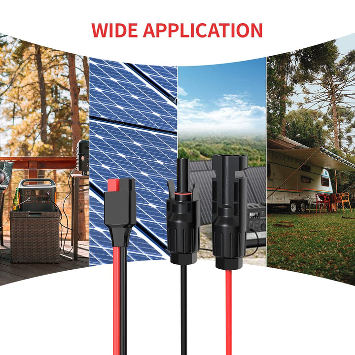 ELFCULB Solar auf Anderson Kabel 10AWG Solarladekabel 45A Anderson Stecker für Powerstation Solarpan
