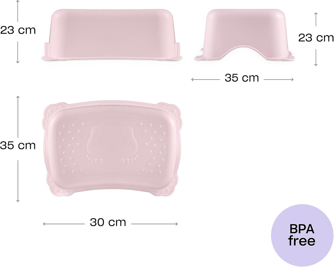 Hylat Baby Kinderhocker & Kindertoilettensitz Set - Rutschfester Tritthocker + Toilettenaufsatz für
