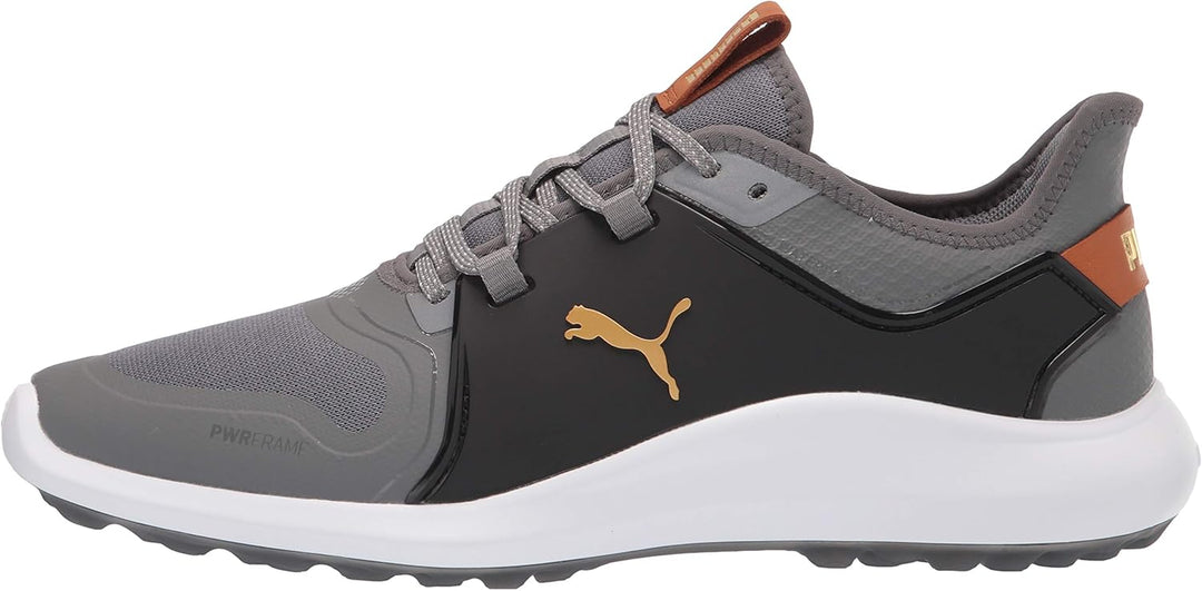 PUMA Herren Ignite Fasten8 Golfschuh 41 EU Quiet Shade Gold Puma Black, 41 EU Quiet Shade Gold Puma