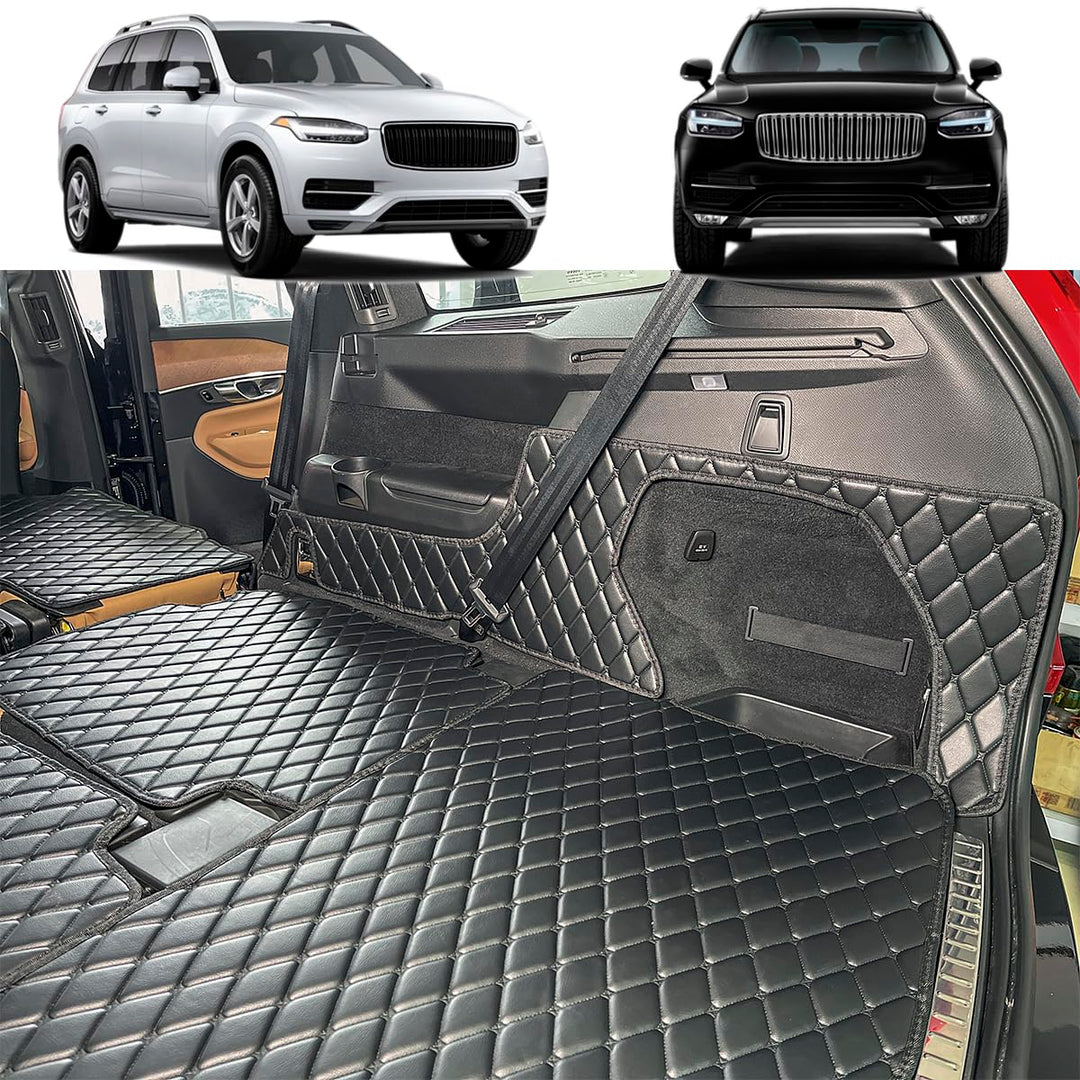 Kofferraumwanne kompatibel mit Volvo XC90 2016–2024 (7-Sitzer) Kofferraummatte Kofferraumabdeckung