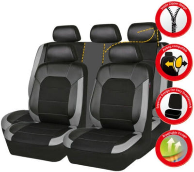 9 PCS Leder Autositzbezüge Set, Für Opel Astra J Astra K Astra H Astra G Astra-H Sri Astra J Sports