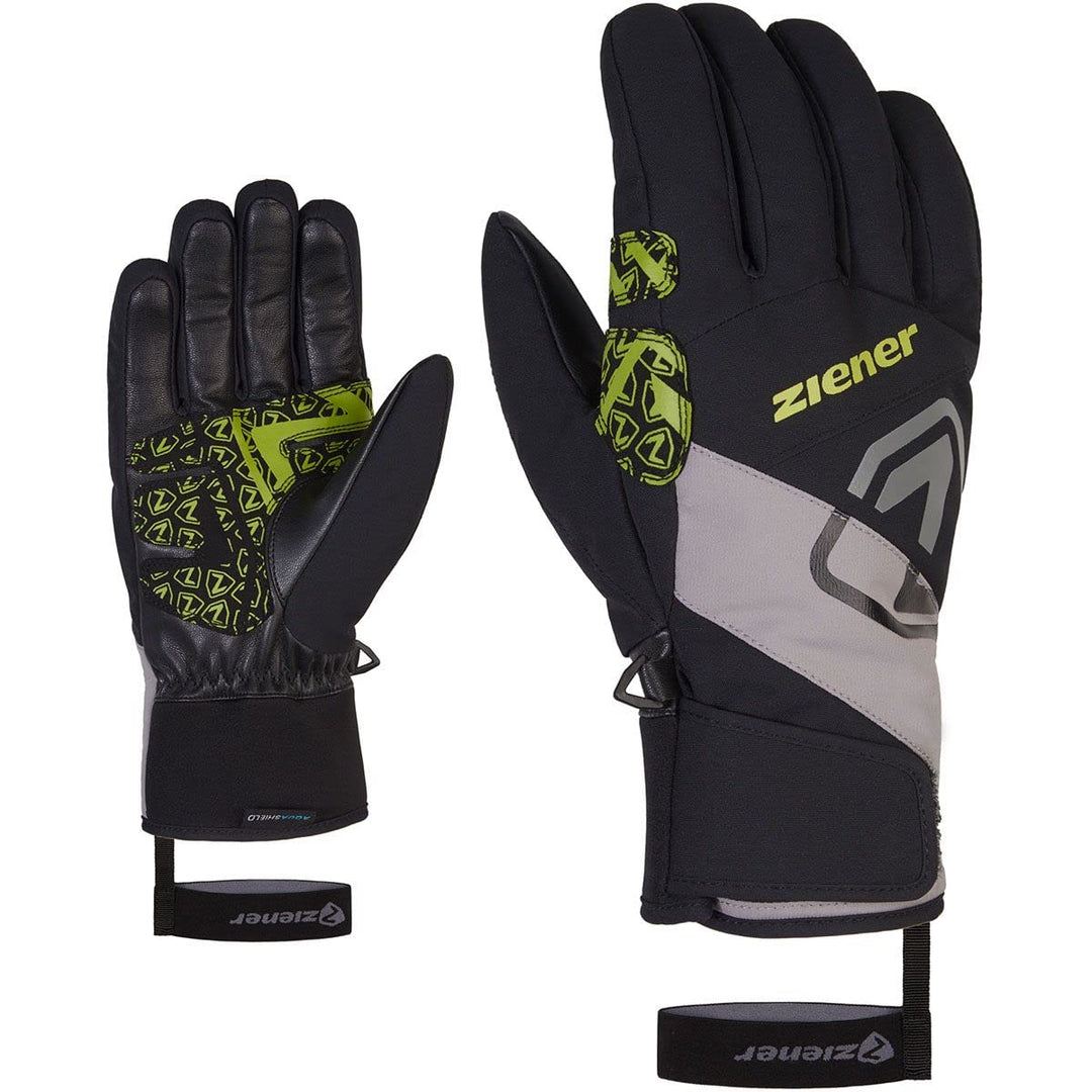 Ziener Herren Gauri Ski-Handschuhe/Wintersport | wasserdicht, atmungsaktiv, trendig 10.5 stone grey.
